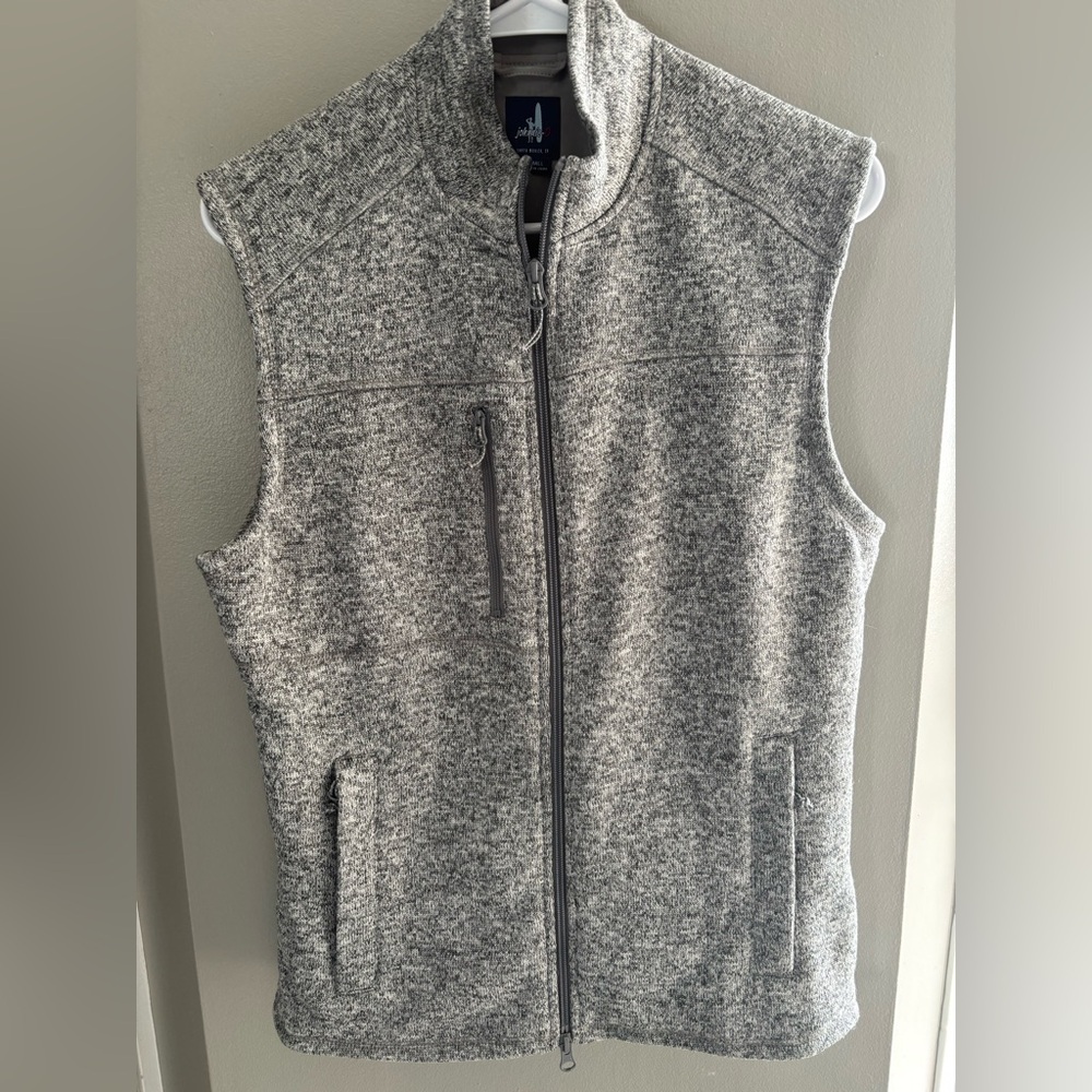 Johnnie-O Gray Zip-Up Vest